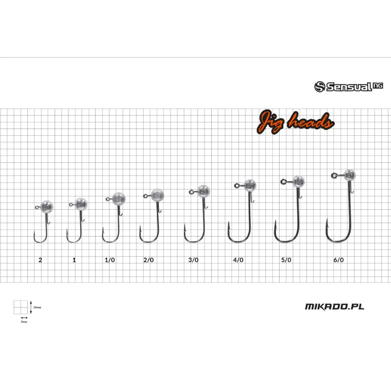 Diagrama de escala e medidas do anzol Black Nickel tamanho 2/0 da Jig Head Sensual.