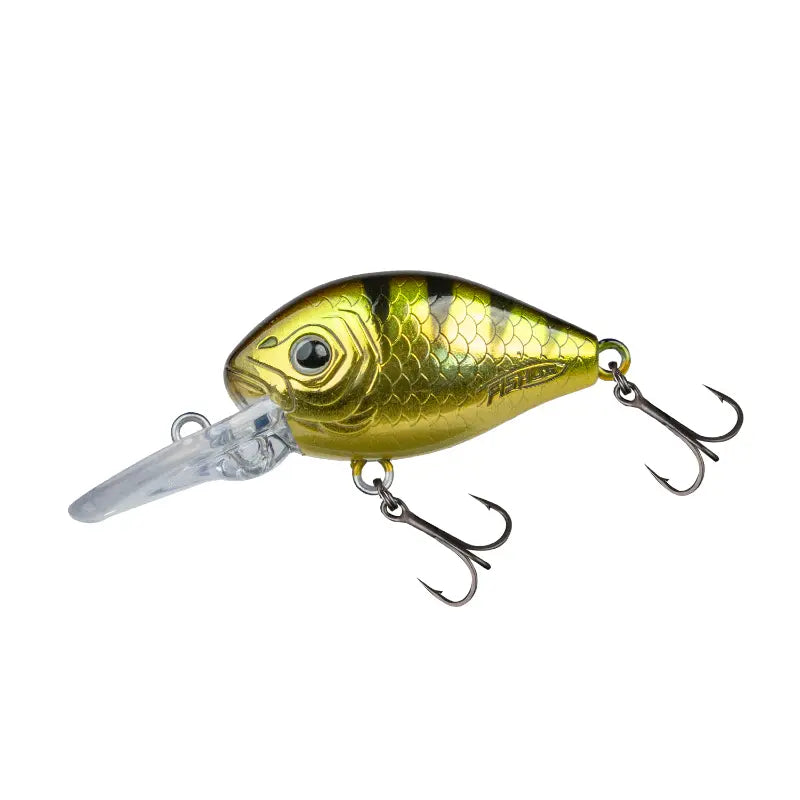 Isca de pesca Fishus Tide Floating Silent 40mm na cor GP - Golden Perch, hard lure de alta qualidade para predadores.