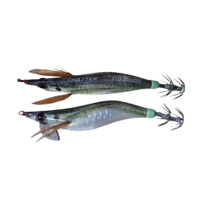 Toneira Pro Hunter Chatter cor 1, amostra translúcida com efeito UV para pesca de lulas e chocos.