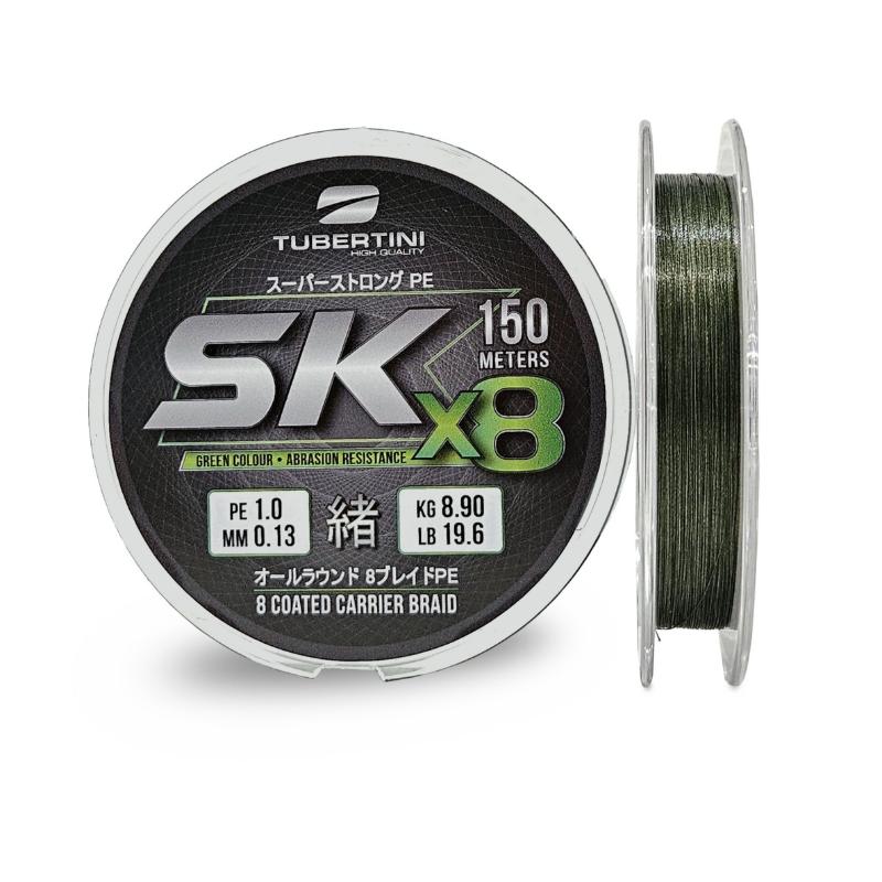 Linha TUBERTINI MULTIFILAR VERDE SK X8 0.15 - 150metros
