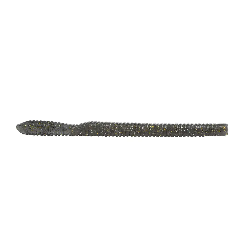 Minhoca Fishus Bass Trap na cor Natural Shad (prateado/cinzento natural). Imitação realista de peixe-pasto.