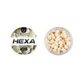 Frasco de wafters hexagonais com aroma a alho e cores deslavadas para method feeder.